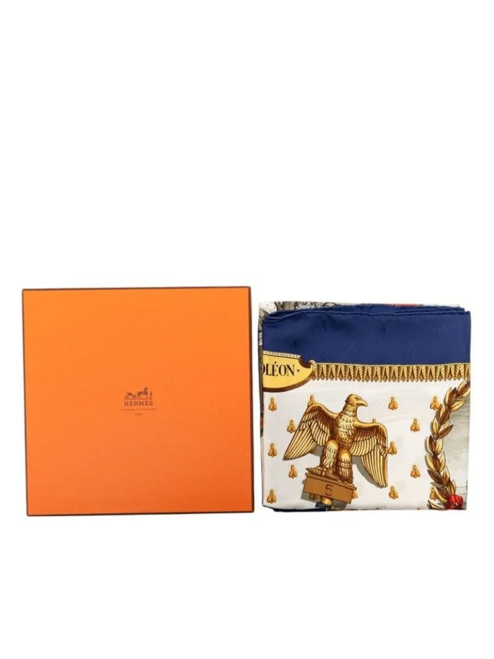 Hermes Carre 90 Napoleon Multicolor Silk Scarf - Picture 9 of 9
